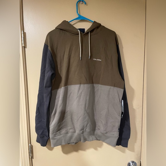 Volcom Men's Hoodie - Olive, Brown, and Gray - Picture 1 of 10